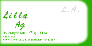 lilla ag business card